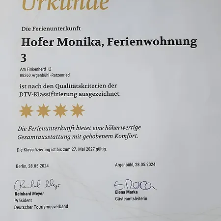 Familie Hofer Appartement Argenbuhl
